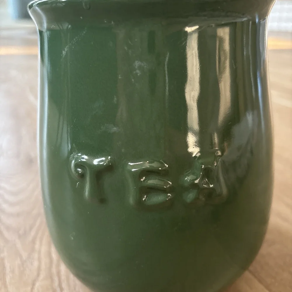 Hall China Rich Green Tea Jar Vintage Retro Cottage Core Kitchen